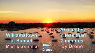 Williamstown at Sunset by Drone - Melbourne, Victoria, Australia