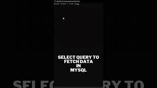 Select query to fetch the data from Database in MySQL | Java Developer | Shashank Dubey