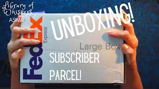 ASMR | HUGE Subscriber Parcel Unboxing! Whispered Show & Tell - Tissue Unwrapping Sounds