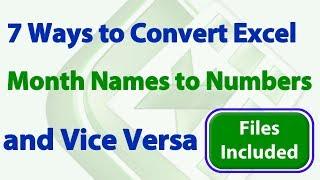 7 Ways to Convert Excel Month Names to Numbers and Numbers to Names