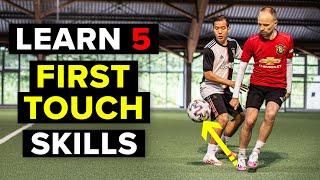 Learn 5 EASY first touch skills to beat a defender