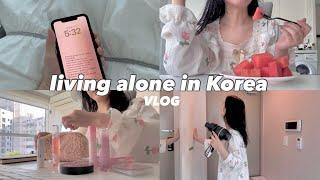 5AM slow morning routine | Living alone in Korea VLOG | korean skincare routine, typical office day