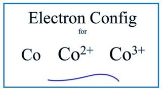 Electron Configuration for Co, Co2+, and Co3+  (Cobalt and Cobalt Ions)