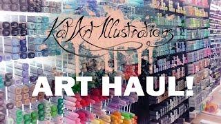 KatArt Illustrations: ART HAUL and art shop exploration! (ft. Kookaburra)