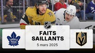 Maple Leafs vs Golden Knights 5/3/25 | Faits saillants