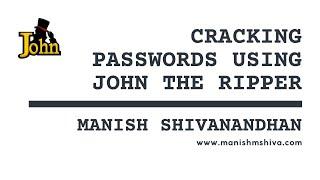 Password cracking using John the Ripper | John the Ripper Tutorial