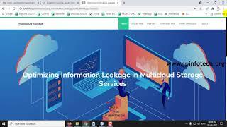 Optimizing Information Leakage in Multicloud Storage Services | Java IEEE Final Year Project