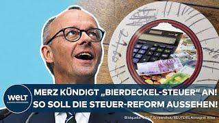 FRIEDRICH MERZ: CDU lockt Bürger und Unternehmen mit Steuerreform! So einfach wie ein "Bierdeckel"