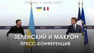 Zelensky and Macron. Press conference (2024) Ukrainian News