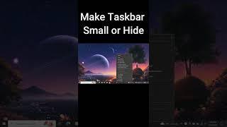 Make Taskbar Small or Hide