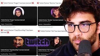 Twitch Bans Multiple Streamers | HasanAbi Reacts