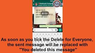 What'sApp brings the "DELETE" button