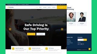 Driving Academy -Driving School Website Template HTML CSS JS