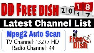 DD Free dish 2018 Latest Full Channel List | Auto Scan in Mpeg2 Settop Box | DD Freedish