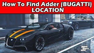 HOW TO FIND ADDER (Bugatti Veyron) Location in GTA V - Expensive Hypercar for FREE