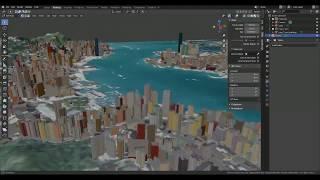 Hong Kong Full City Model - Blender OSM