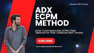 How To Increase Adsense eCPM I Paid Method For Free I Adsense With Temba #temba