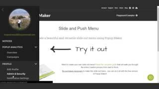 Slide Out Menu with Popup Maker