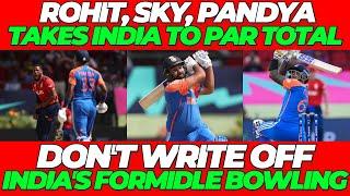 India 171/7 | Rohit Sharma, Hardik Pandya, SKY takes India to PAR Total | India vs England