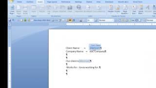 Repeat text in MS Word Using Document Property content controls