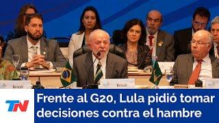 Lula habló frente al G20 y pidió tomar decisiones contra el hambre