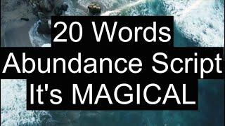 20 words abundance script It's MAGICAL