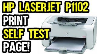 Hp LaserJet P1102 Print Self Test Page