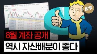 1307. 8월 계좌 공개, 자산배분의 위력을 공개합니다.