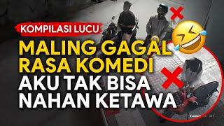 HAHAHA!! MALING MOTOR GAGAL RASA KOMEDI | Rekaman CCTV