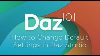 Daz 3D Tutorial: How to Change Default Settings in Daz Studio