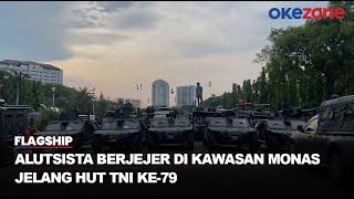 Alutsista Berjejer di Kawasan Monas Jelang Perayaan HUT TNI ke-79, Ada Tank Tempur hingga Roket