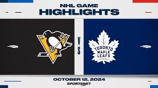 NHL Highlights | Penguins vs. Maple Leafs - October 12, 2024