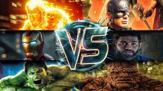 Avengers vs Fantastic four | Ironman vs Reed Richards,Captain America vs Human torch | Hulk vs Thing