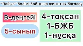 5 -СЫНЫП | МАТЕМАТИКА | В-ДЕҢГЕЙІ | 4-тоқсан, 1-БЖБ, 1-нұсқа | 5-КЛАСС