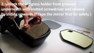 EasyVision Replacement Mirror Glass Installation - 4 Clips