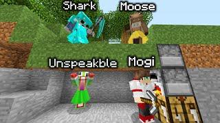 Minecraft Manhunt 2 Hunters Vs 2 Speedrunners w/ Unspeakable Shark and Moose