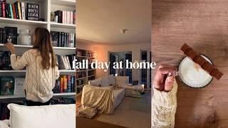 a cozy fall day | redecorating, reading, relaxing | aesthetic silent vlog