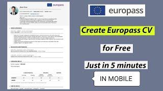 Dubai to (Lithuania) Europe   । How to Create a EuroPass CV ?
