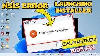 NSIS error launching installer Fix