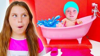 Adriana pretends to be a parent | Funny stories for kids