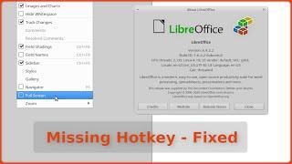 Ubuntu 20.04 LibreOffice Missing Fullscreen Hotkey