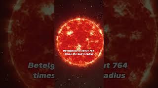 Betelgeuse’s Size: How big is Betelgeuse compared to the Sun? #space #planet #shorts