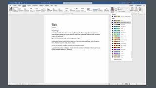 Creating a custom theme (fonts and colors) for Office Word