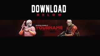 FREE CS GO YouTube Banner Template | Download