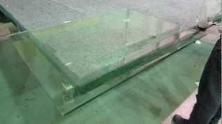 Tempered & Laminated Glass Breaking