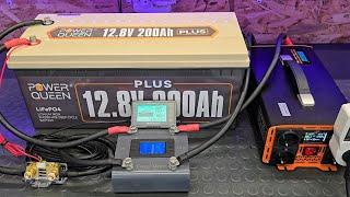 Power Queen 12.8V 200Ah Plus LiFePO4 Battery Unboxing and Capacity Measurement