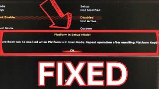 Fix: Secure Boot Can Be Enabled When System in User Mode Gigabyte | MSI | Asrock
