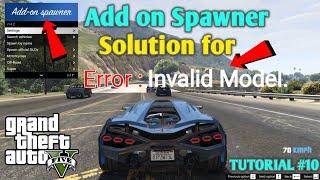 Add On Spawner | Solution for Error : Invalid Model | Hindi GTA 5 Mod Tutorial || GT GAMING