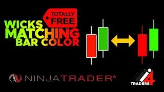 BEST FREE Indicator for NinjaTrader 8  Wicks MATCHING Bars Colors - Indicators 4 Traders