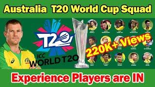 Australia T20 World Cup Squad 2021  ICC T20 World Cup 2021  Australia Squad for ICCWT20 2021